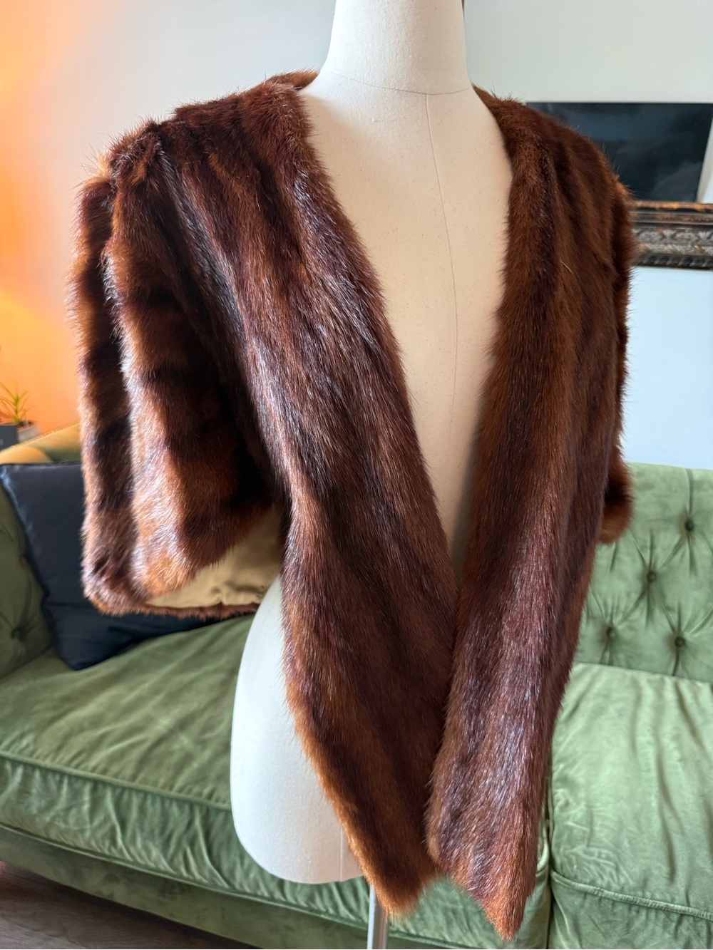 Vintage Mink Fur Stole / Wrap